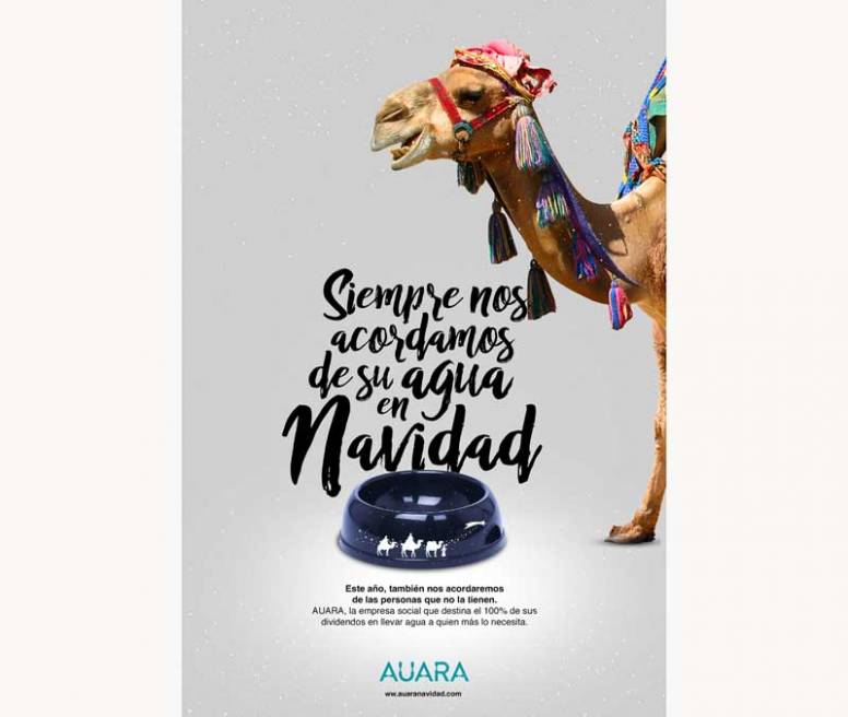 'Auara Christmas', Shackleton's graphic for Auara. AUARA in El Publicista