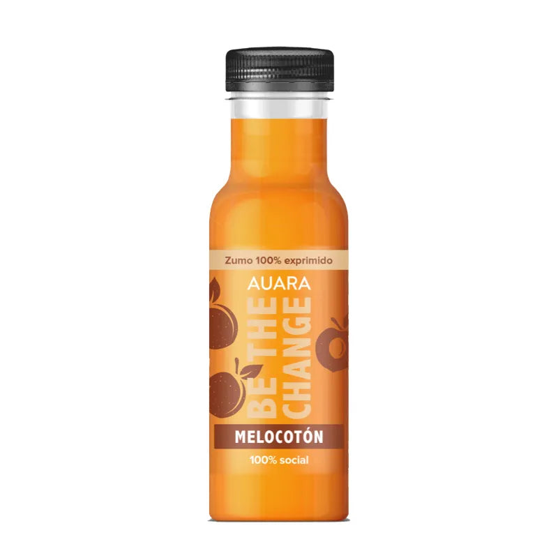 AUARA Peach Juice, pack of 12 bottles of 33 cl.