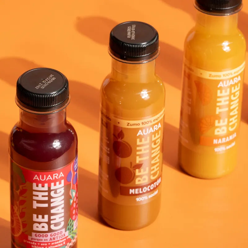 AUARA Peach Juice, pack of 12 bottles of 33 cl.