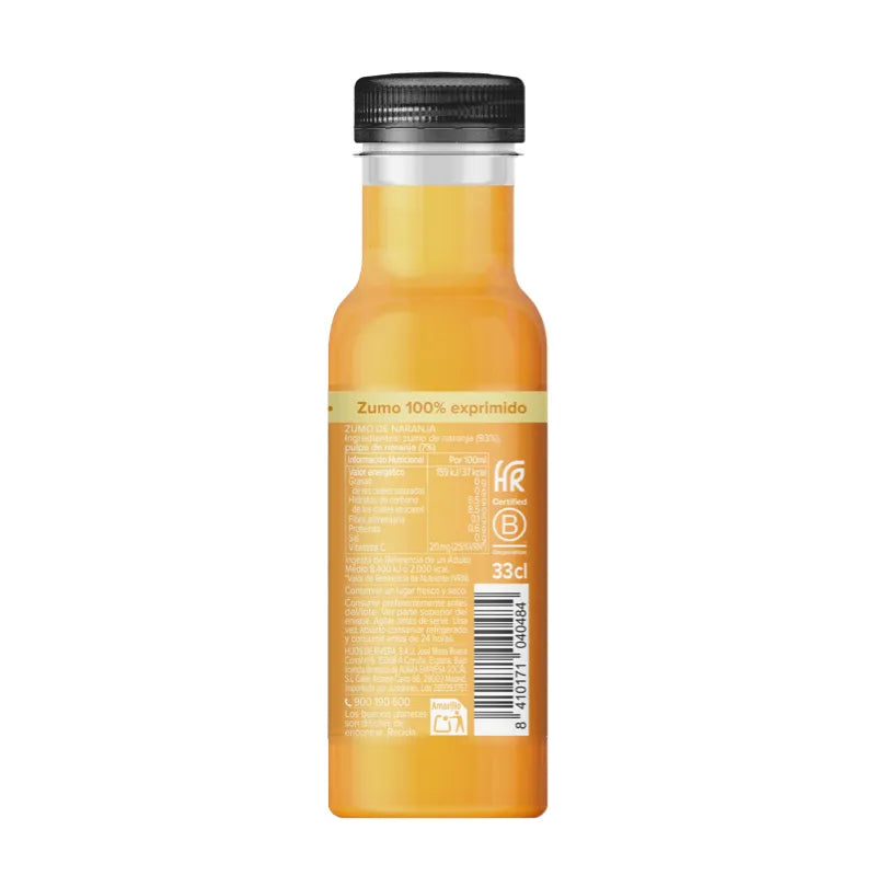 AUARA Orange Juice, pack of 12 bottles of 33 cl.
