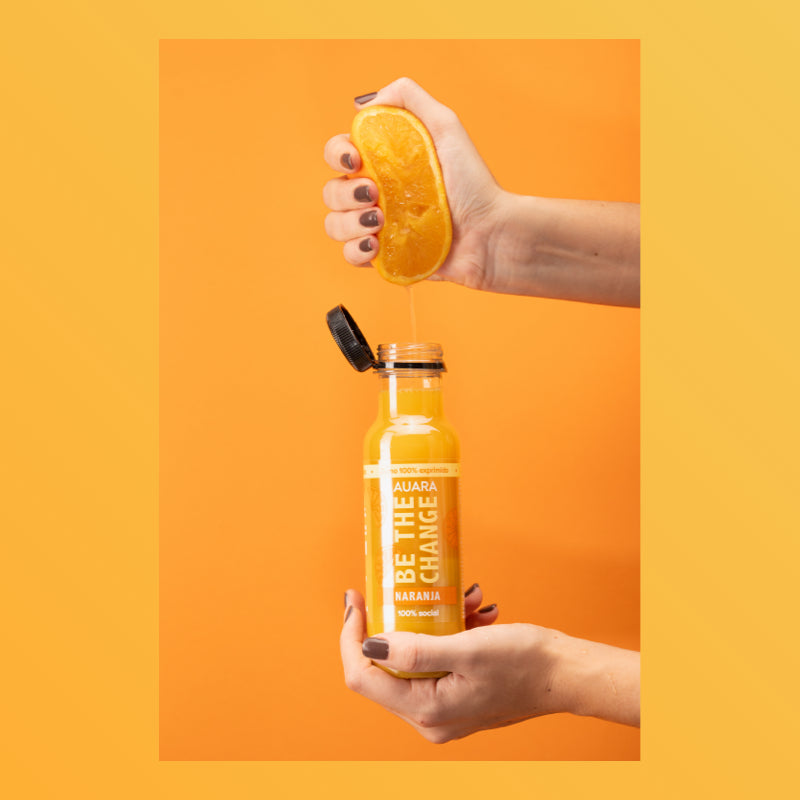 AUARA Orange Juice, pack of 12 bottles of 33 cl.