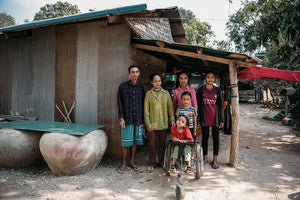 Familia de Campoya, beneficiarios de un proyecto en común con la ONG Sauce