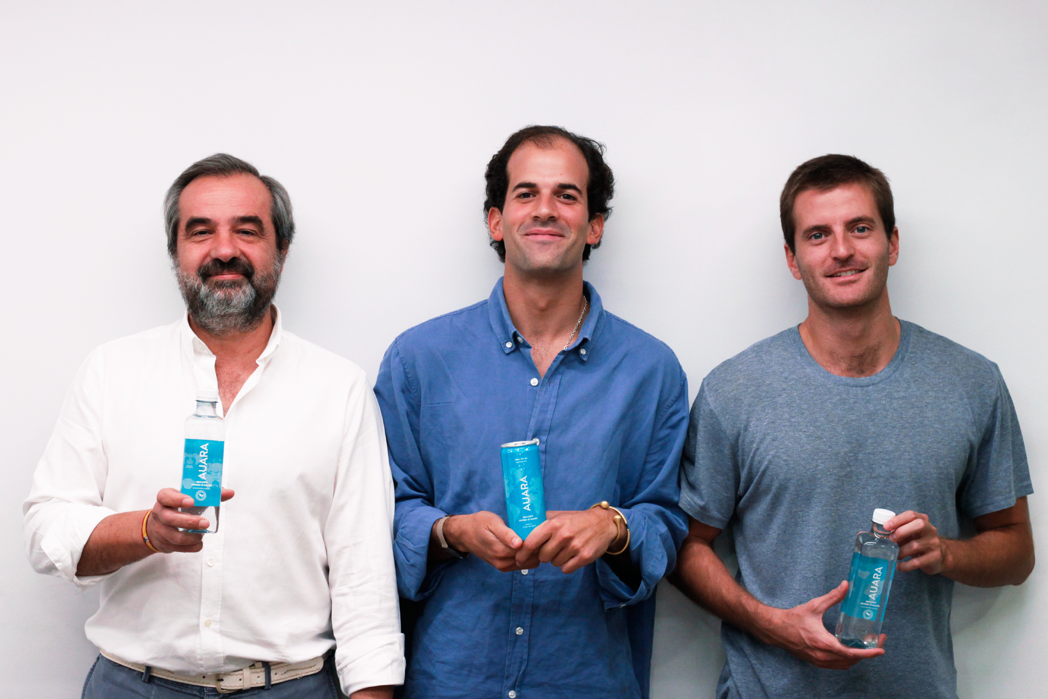 Los tres fundadores de AUARA: Luis de Sande, Pablo Urbano y Antonio Espinosa