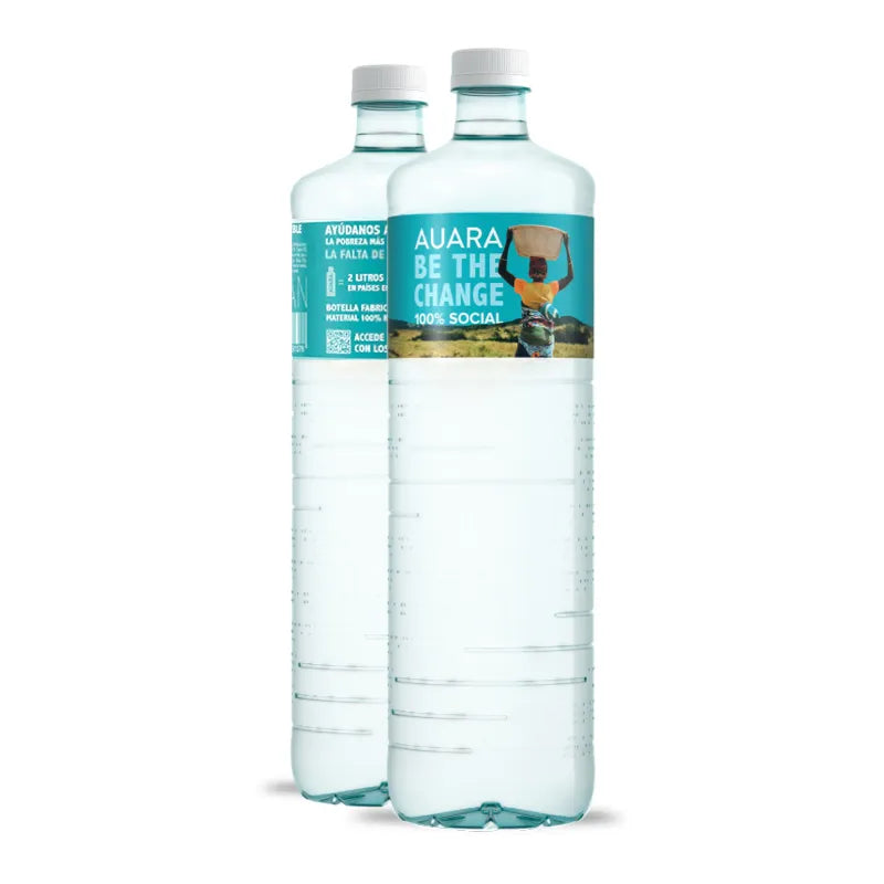 AUARA Agua pack 6 botellas 100% material reciclado r-PET de 1.501 ml