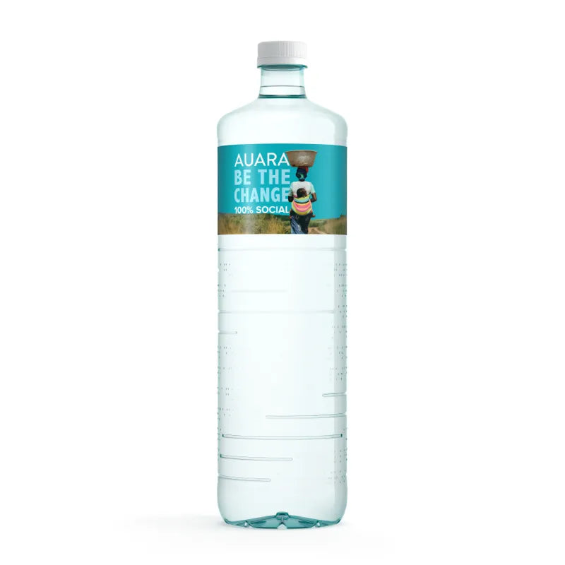 AUARA Agua pack 6 botellas 100% material reciclado r-PET de 1.501 ml
