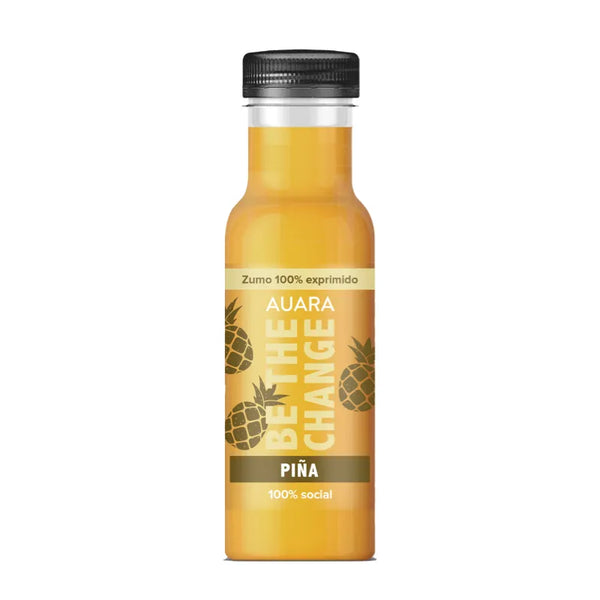 AUARA Zumo de Piña, pack 12 Botellas de 33 cl