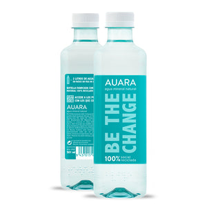 AUARA pack 24 botellas 100% material reciclado r-PET de 501 ml